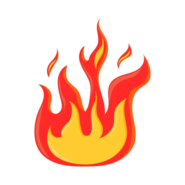 Flame Fire Burn Icon Isolated — 스톡 벡터