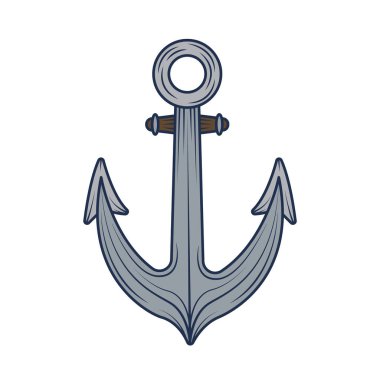 anchor denizcilik simgesi tasarımı izole edildi