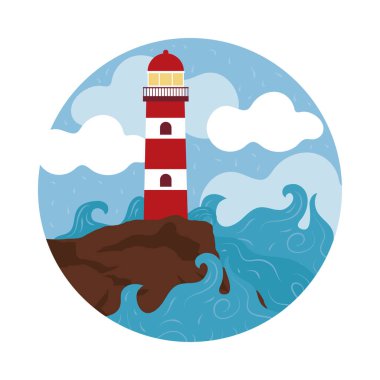 deniz feneri deniz manzarası, tasarım