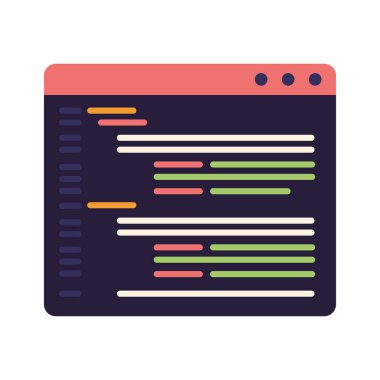 programlama izole edilmiş dil simgesi oluşturur