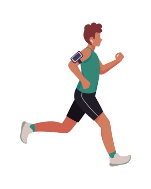 Koşucu sporcu simgesi izole edildi