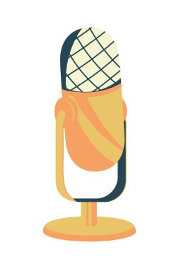 mikrofon podcast simgesi izole edildi