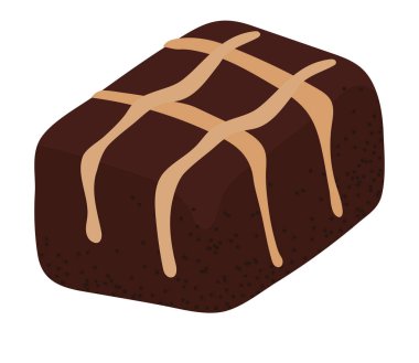 Tatlı çikolatalı kek ikonu izole