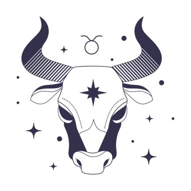 Taurus astroloji burç simgesi izole edilmiş