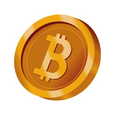 bitocin kripto para birimi simgesi izole edilmiş düz