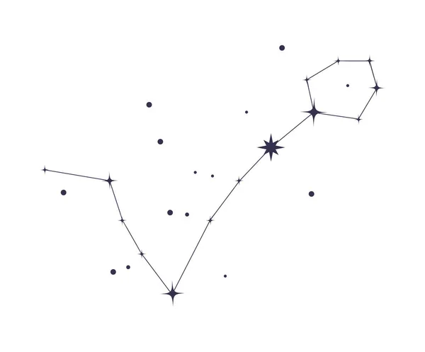 Constellation Poissons Icône Astrologique Isolée — Image vectorielle