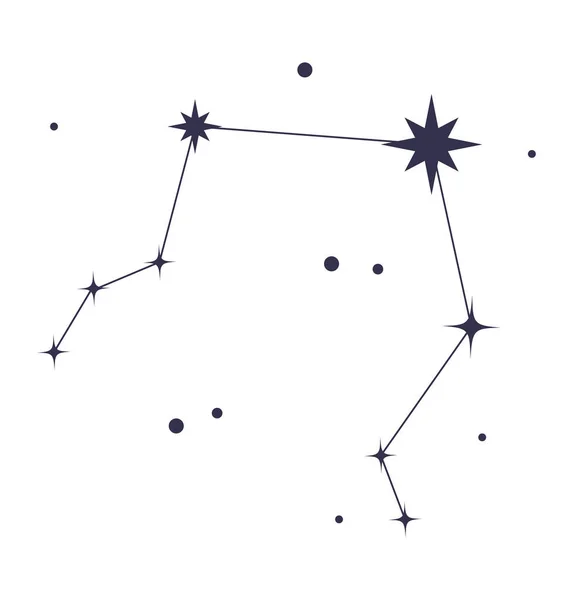 Libra Konstellation Astrologisk Isolerad Ikon — Stock vektor