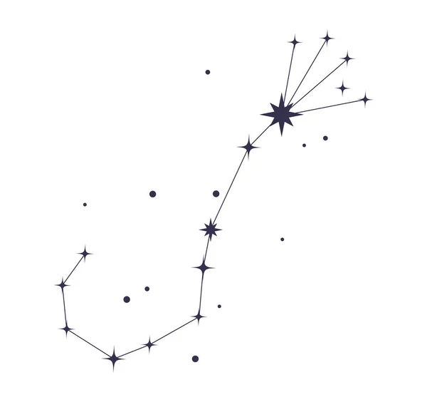 Constellation Scorpion Icône Astrologique Isolée — Image vectorielle