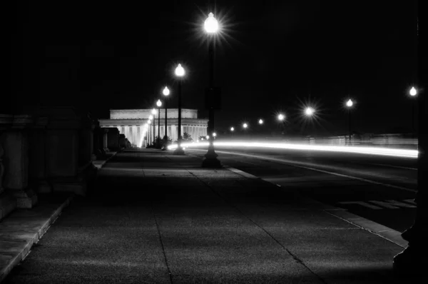 Memorialul Lincoln noaptea — Fotografie, imagine de stoc