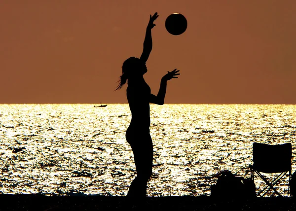 Voleibol de praia — Fotografia de Stock