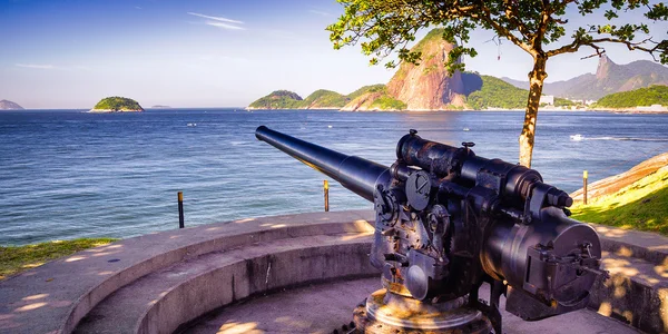 Kanon in een fort — Stockfoto