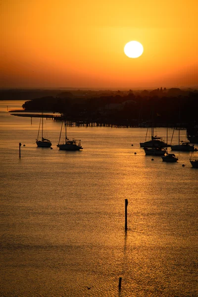 Boats in the ocean — Stockfoto