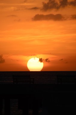 gün batımında okyanus