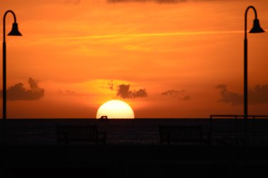 gün batımında okyanus