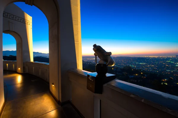 洛杉矶从格里菲斯天文台 — 图库照片