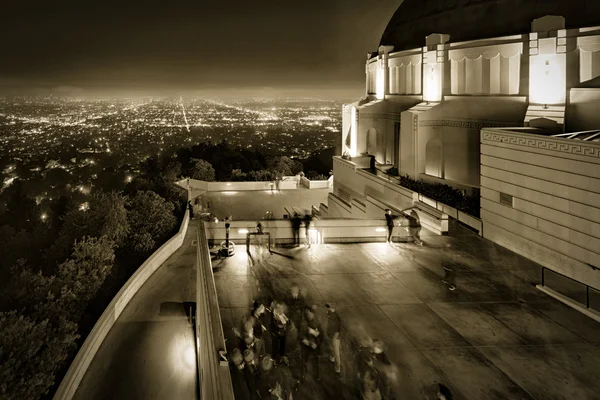 Los angeles, jak widać z Obserwatorium griffith — Zdjęcie stockowe