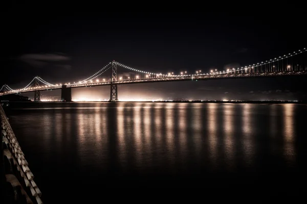 湾大桥夜景 — 图库照片