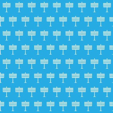 Mavi Beyaz Hanuka arka planı, Beyaz Menorah gökyüzünde pürüzsüz desen Mavi arka plan