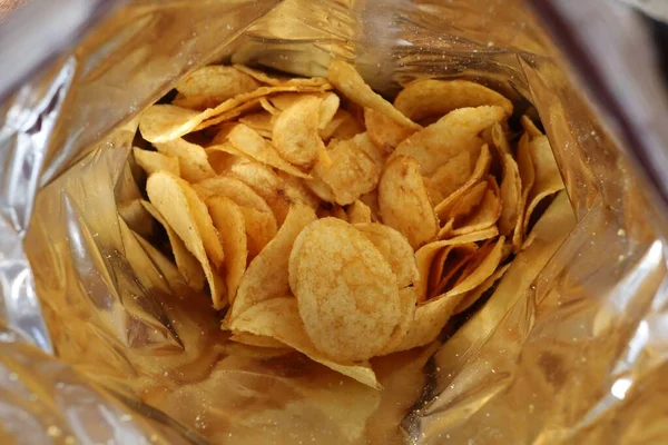 Potato Chips Package Snacks Package Close — Stock Photo, Image
