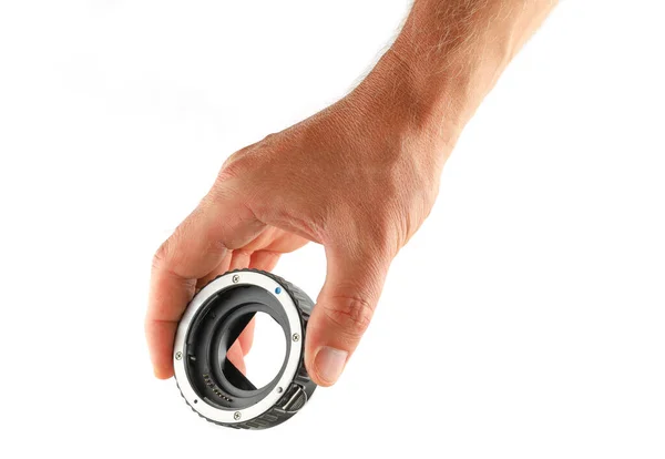 Macro Ring Hand Isolate — Stockfoto