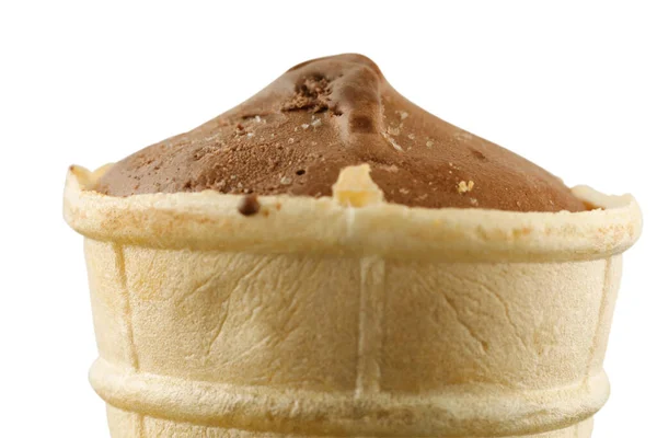 Cocoa Ice Cream Waffle Cup Isolate — Stockfoto