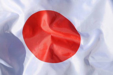 Japan silk flag close-up