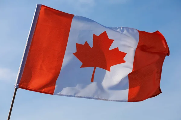 加拿大国旗在风中 — 图库照片