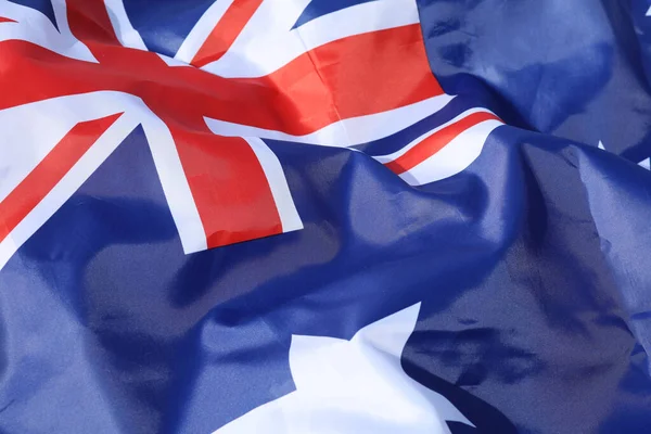 Australia Silk Flag Close — Stockfoto