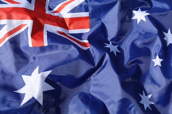 Australia silk flag close up