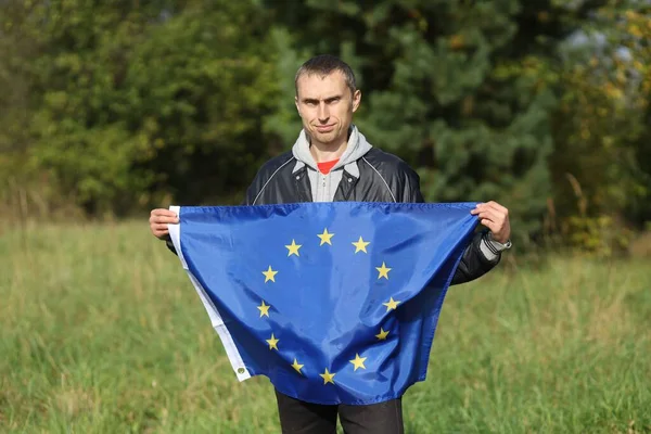 Flag Hands Man — Stock Photo, Image