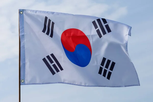South Korea Flag Sky — ストック写真