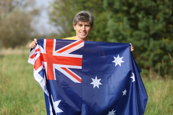 Australia Flag Human Hands — Photo