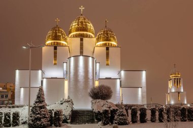 LVIV, UKRAINE - December 08, 2021: Church of the Nativity of the Blessed Virgin UGCC