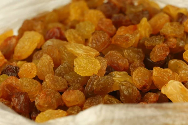 Yellow Raisins Dried Fruits Close — 图库照片