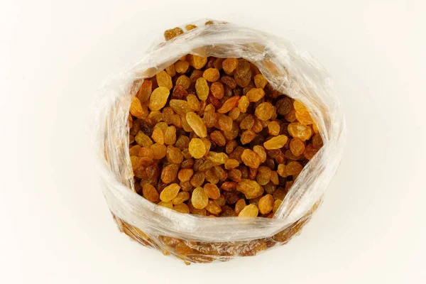 Yellow Raisins Dried Fruits Transparent Ball — Zdjęcie stockowe
