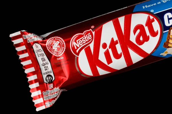 LVIV, UKRAINE - January 02, 2022: KitKat Chunky popcorn