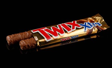 LVIV, UKRAINE - January 02, 2022: Twix Xtra chocolate bar