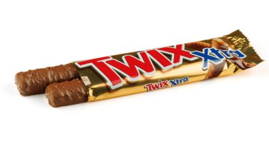 LVIV, UKRAINE - January 02, 2022: Twix Xtra chocolate bar