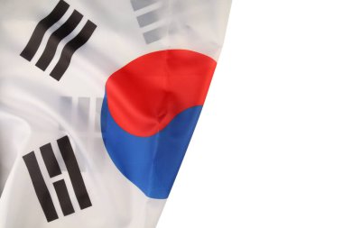 Flag of South Korea and place for text cope space