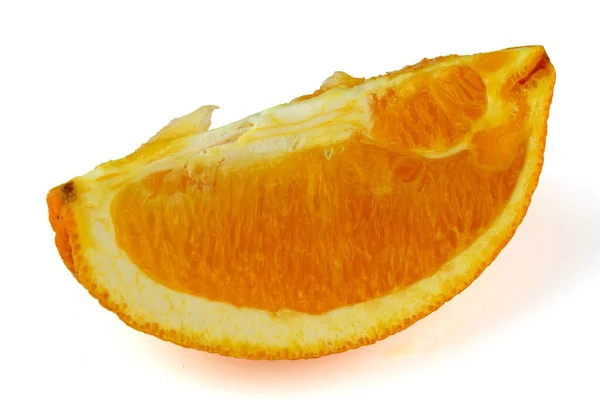 Sliced Orange White Isolate Background — Zdjęcie stockowe