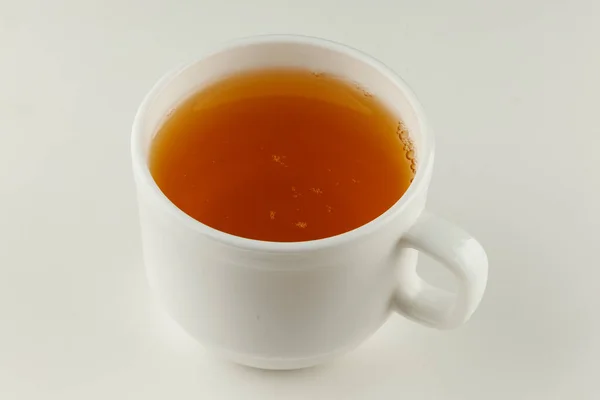 Zielona Herbata Białej Filiżance — Zdjęcie stockowe