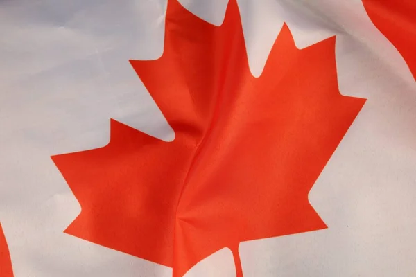 Canada Silk Flag Close — 图库照片
