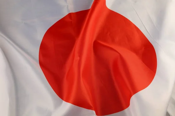 Japan Silk Flag Close — Fotografia de Stock