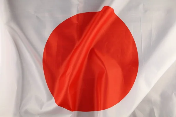 Japan Silk Flag Close — 스톡 사진