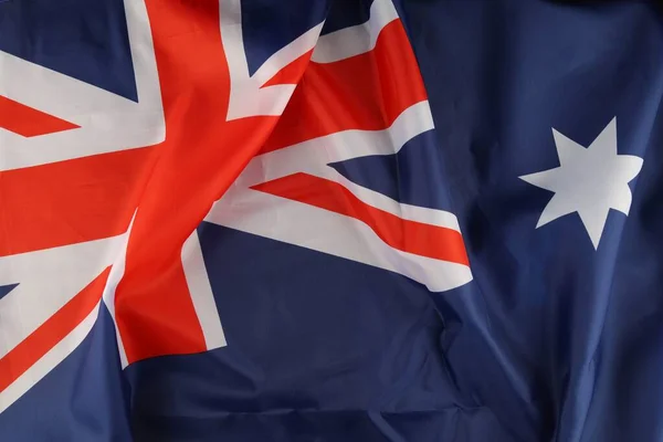 Australia Silk Flag Close — Stockfoto