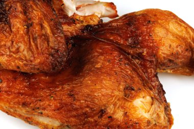 Roasted chicken part isolate white background