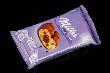 LVIV, UKRAINE - February 25, 2022: milka soft and choc