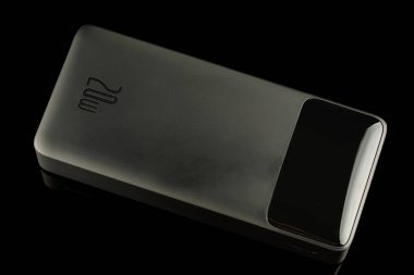 LVIV, UKRAINE - February 25, 2022: Power bank Baseus