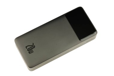 LVIV, UKRAINE - February 25, 2022: Power bank Baseus