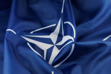LVIV, UKRAINE - February 25, 2022: NATO flag